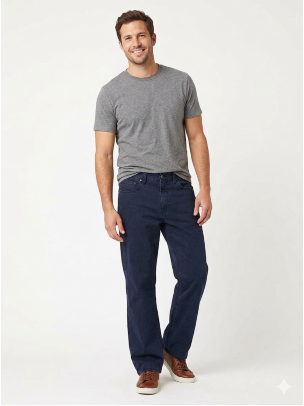 IZOD Men's Premium Denim Navy Blue Straight Leg Pants Sz 34 - 330 gorpcore